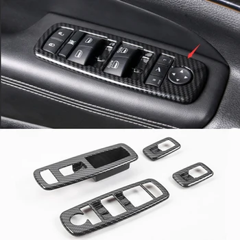Logu Slēdzi Paneļa Vāku Apdare ABS Chrome/ Oglekļa Šķiedras Apdares Attiecas Uz Jeep Grand Cherokee 2010-2018 Auto Stils Aksesuāri