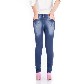 Plus Lieluma Veikalos 2019 Jaunu Sieviešu Apģērbu 6xl 4xl 5xl XXXL Modes Džinsa Šauri Džinsi ir Lielāks, Lady Zīmuli Bikses C9720