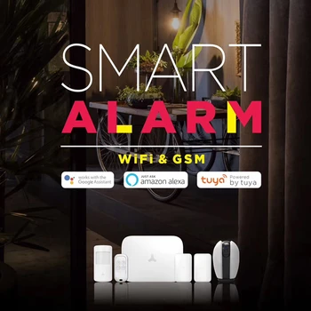 3G Signālu Tuya WiFi Signālu Bezvadu Mājas Drošības Ielaušanās GSM Signalizācijas Sistēma ar Smart APP Amazon Alexa, Google Home Balss Vadība