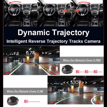 Koorinwoo Auto AHD Pārvietojas Līnijas Atpakaļskata Kamera Video Automašīnas Novietošanas Sensors 4 Parkmaster Spēlētājs 12V Atpakaļskata Kamera Melna/balta/Sudraba