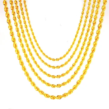 MADALENA SARARA AU750 Tīra 18k Yellow Gold Vērpjot Virves Bieza Ķēde, Kaklarota, 16