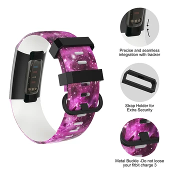 Baaletc Joslas Fitbit Maksas 3 (iepakojumā 4),Rezerves Joslu Regulējami, Sporta Siksnas Smartwatch Aproce Fitbit Maksas 3