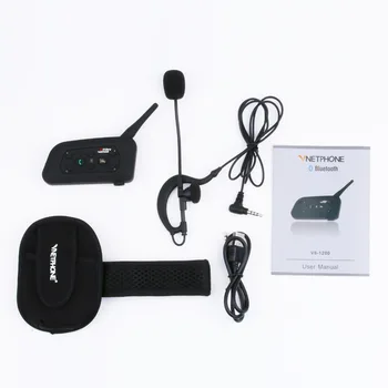 Vnetphone V6C Pilna Depluex 1200M Futbola Tiesneša Šķīrējtiesas auss cilpiņa Bluetooth Intercom Mono Austiņas Austiņas Austiņas