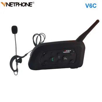 Vnetphone V6C Pilna Depluex 1200M Futbola Tiesneša Šķīrējtiesas auss cilpiņa Bluetooth Intercom Mono Austiņas Austiņas Austiņas