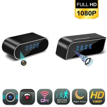 1080P Mini Fotokameras Pulkstenis, Modinātājs, Nakts Redzamības iekārtas Kustības detektors Wifi IP Cam DV DVR Videokameras Mājas Drošības Uzraudzības