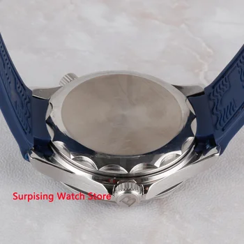 Bliger 41mm Automātisko, Mehāniskās Mens Watch GMT Kustību Luksusa Gaismas Ūdensizturīgs Kalendārs Pulkstenis Safīra Stikla rokas Pulkstenis Vīriešiem