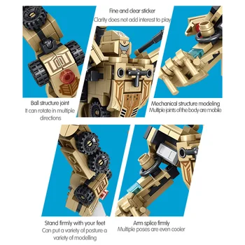Pilsētas Mech Tehniskās Transformācijas Robots Auto Bloku Militāro Smagu Piekabi Tvertne Karavīrs Skaitļi Ķieģeļi Rotaļlietas Bērniem
