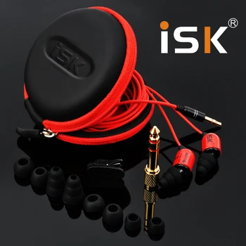 Sākotnējā ISK SEM6 Profesionālās Montoring Austiņas Sarkana AUSS Monitors, Austiņas 3.5 MM+6.3 MM stereo bass par DJ Studio ierakstu