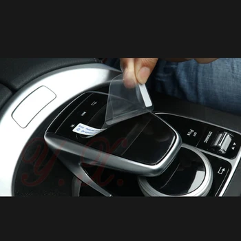 Auto Dizains Auto Centrs Kontroli Peles Pogu Aizsardzības Plēves Uzlīmes Priekš Mercedes Benz C/E/S/V/GLC/GLE C Klases W205 E Klases W213