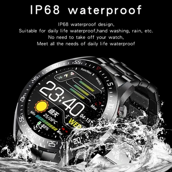 LIGE 2020. gadam augstas kvalitātes Pilnu apli touch screen Mens Smart Skatīties IP68 Ūdensnecaurlaidīga Sporta Fitnesa Skatīties Luxury Smart Skatīties uz vīriešiem