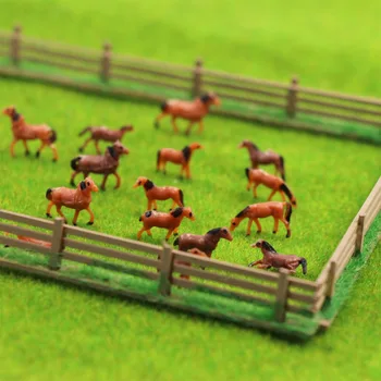AN15002 60pcs 1:150 Arī Krāsotas Modelis Lauksaimniecības Dzīvnieku Modeli Zirgi N Mēroga Ainavu Ainavu Plānojums Rada 6