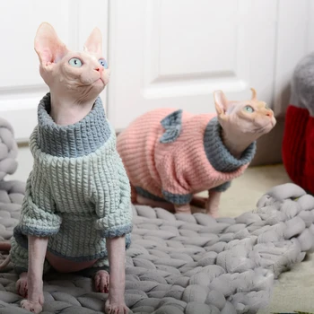 Kaķu Apģērbu Ziemā Silts, Mīksts Kaķi Siltā Hoodies Pidžamu Sfinksu Kaķis, Tērpi, Džemperis Sfinksa Kaķēnu Drēbes Cat Preces Par Kaķiem