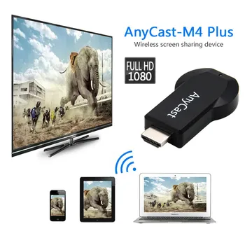 AnyCast M4 Plus Bezvadu WiFi Dongle Displejs Uztvērējs 1080P HDMI saderīgu Media Streamer TV Stick Airplay DLNA Maiņa-bezmaksas