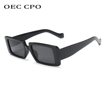 OEC CPO Vintage Red Square Mazo Saulesbrilles Sieviešu Modes Krāsains Saules Brilles Vīriešu Briļļu Sieviešu Retro Toņos UV400 O639
