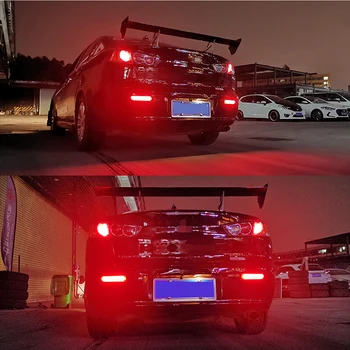 Sarkans LED Bufera Gaismas Atstarotāji w/Sērijveida Pagrieziena Signāla Gaismu Mitsubishi Lancer Evolution X Outlander Astes Aizmugurē, Miglas lukturi