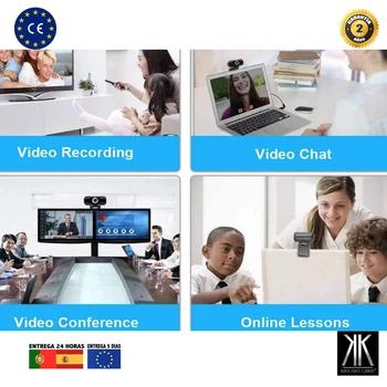Webcam 1080P Web kamera ar mikrofonu, portatīvā datora desktop PC video konferences un ierakstu spēles ar rotācijas Klipu