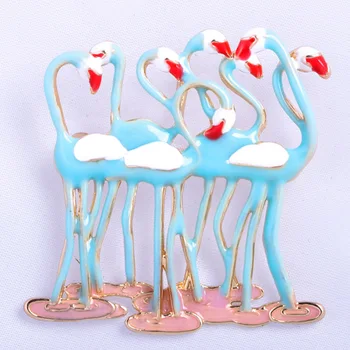Zlxgirl Emaljas Rozā Flamingo Grupas Piespraudes Sievietēm Patīk Gudrs Dzimšanas Dienas Dāvanas, Drēbes, Kažoku, Atloks Pin Piederumi Dzīvnieku Broša