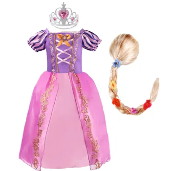 Bērniem Princese Rapunzel Kleita Rapunzel Tangled Princeses Kostīms Meitenēm Princese Kleita Baby Girl Dzimšanas Dienas Svinības Karnevāla Kostīms