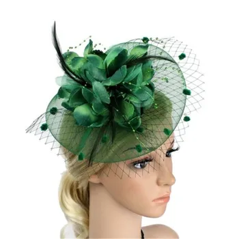 2019 Modes Dāma Ziedu Acs Galvu Fascinator Spalvu Galvas Puse Melna, Rozā Cepures Kokteilis Headpiece