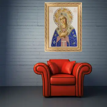 Reliģisko 5D DIY Pilna Dimanta Urbšanas Gleznu Izšūšana Rhinestones Cross Stitch Komplekts Sienas, Mājas Dekoru Mākslas Amatniecības