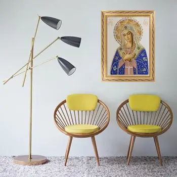 Reliģisko 5D DIY Pilna Dimanta Urbšanas Gleznu Izšūšana Rhinestones Cross Stitch Komplekts Sienas, Mājas Dekoru Mākslas Amatniecības