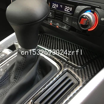 Audi A4L A5 Q5 2009-18 interjera pārveidošana oglekļa šķiedras shift rāmis stick rīku apdares lentes, automobiļu piederumi
