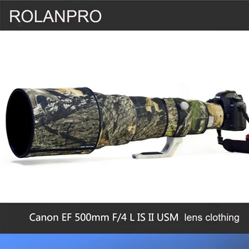 ROLANPRO Objektīvs Maskēties Mētelis Lietus Pārsegs Canon EF 500mm F/4 L IS II USM Objektīvs Aizsargājošu Uzmavu Lēcu Aizsardzības Gadījumā DSLR