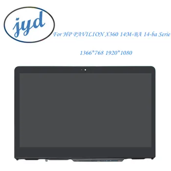 Piemērots HP Pavilion X360 14-BA 14M-BA LCD displejs, touch screen digitizer stikla LCD montāža ar rāmi un maziem valde