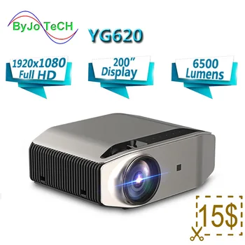 ByJoTeCH Jauno Flagmani Projektoru YG620 Full HD LED 1920x1080P Mājas Kinozāles 6500 lūmeniem Projektoru 3D Proyector HDMI WiFi Multi-Screen