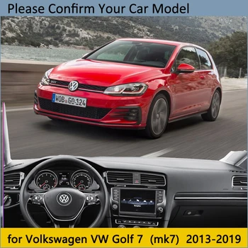 Paneļa Vāciņu Aizsargājošu Spilventiņu Volkswagen, VW Golf 7 MK7 2013~2019 Auto Piederumi Domuzīme Kuģa Saulessargs Paklāju 2016 2017 2018