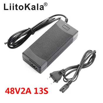 LiitoKala 48V 2A lādētāju 13S 18650 akumulatoru lādētāju 54.6 v 2a pastāvīga strāva konstants spiediens ir pilns ar self-stop