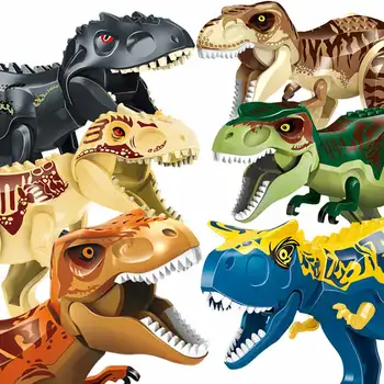 Celtniecības Bloki Rotaļlietas Jurassic Dinozauru World Series Park Triceratops Indominus Rex Maziem Ķieģeļiem Bērniem Bērniem Zēni Meitenes