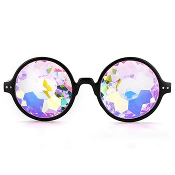 OULYLAN Kārta Kaleidoskops Brilles Vīriešiem Rave Festivāls Sieviešu Zīmola Dizainere Retro Hologrāfiskā Kaleidoskops Saulesbrilles E