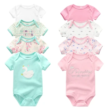 2019 4GAB/Daudz Unisex Vates Baby Girl Apģērbu Jaundzimušajam, Īsām Piedurknēm Meitenēm Apģērbu Unicorn Bodysuit Puiku Drēbes Ropa bebe