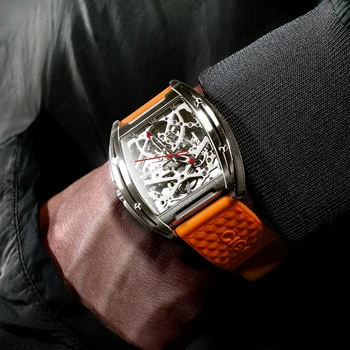 CIGA Luksusa Titāna Gadījumā Mens Watch Biznesa Automātiska rokas Pulkstenis ar Silikona Ādas Siksna 30m Ūdensizturīgs Pulkstenis, Vīriešu Relogio