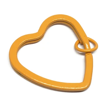 10pc/daudz Sirds formas krāsains DIY Metāla Atslēgu Turētāju Sadalīt Gredzeni Unisex Keyring Keychain Aksesuāri Keychain Pieņemšanas Piederumi