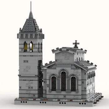 Viduslaiku Baznīca - Moduļu Notre-Dame DE Modeli, Celtniecības Bloki, Vintage, Slavens Baznīcas Arhitektūras ķieģeļi Rotaļlietas Bērniem
