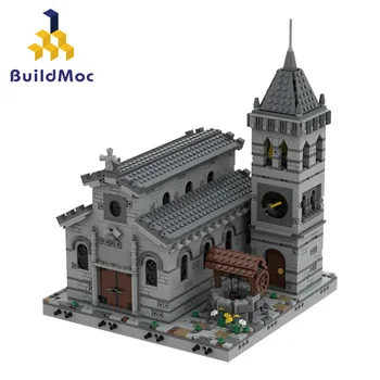 Viduslaiku Baznīca - Moduļu Notre-Dame DE Modeli, Celtniecības Bloki, Vintage, Slavens Baznīcas Arhitektūras ķieģeļi Rotaļlietas Bērniem
