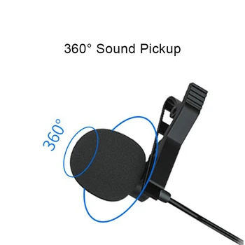 Ārējās Clip-on Atloks Lavalier Zibens ar 3,5 mm Audio Ligzda Mikrofona iPhone 11 Pro XS XR Max SE2 /7/8 Plus