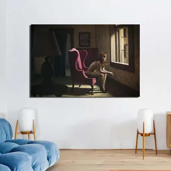 Edward Hopper Tapetes Cuadros Kanvas Glezna Izdrukas, Viesistaba, Mājas Apdare, Mūsdienīga Sienas Māksla, Eļļas Glezna Plakāti Attēlu