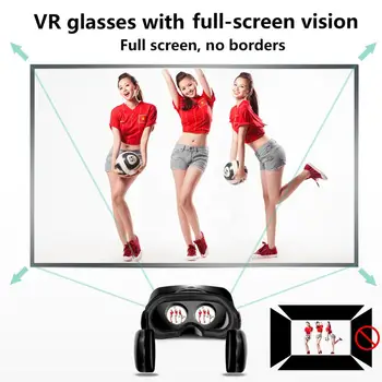 VRG Pro 3D VR Brilles, Redzes Platleņķa VR Brilles pilnekrāna Virtuālās Realitātes Brilles Par 5 līdz 7 collu Viedtālrunis Brilles