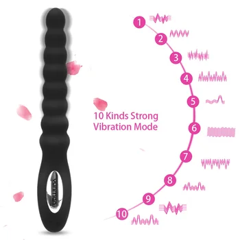 10 Ātruma Anālais Vibrators Dual Mehānisko Butt Plug Uzlādējams Vīriešu Vibrējošo Anālo Dildo Prostatas Massager Pāriem Unisex Seksa Rotaļlietas