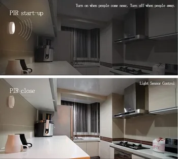 Magnētiskā Infrasarkano (IS Spilgti Kustības Sensors Aktivizēts LED Sienas Apgaismojuma Nakts Lampas Dzīvojamā Istabā, Vannas istabā, Guļamistabā, Virtuvē bezmaksas Piegāde