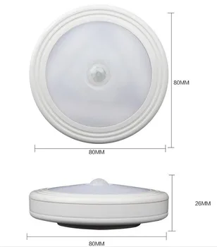 Magnētiskā Infrasarkano (IS Spilgti Kustības Sensors Aktivizēts LED Sienas Apgaismojuma Nakts Lampas Dzīvojamā Istabā, Vannas istabā, Guļamistabā, Virtuvē bezmaksas Piegāde