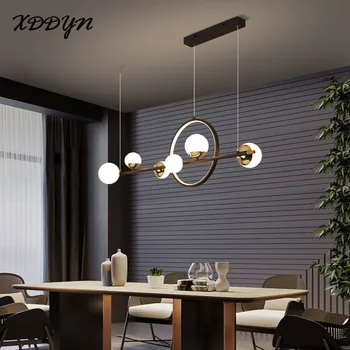 Vienkāršas un modernas aptumšojami kulons gaismas LED melnā un zelta kulons lampas ēdamistaba dzīvojamā istaba, virtuve studiju advokātu birojs