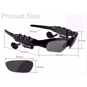 High-End Saulesbrilles Austiņas, Āra Sporta Mūzika Bluetooth 4.0 Austiņas Brilles Ar Micphone