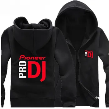 DJ mūzikas hoodies cilvēks hoody unisex pasūtījuma pioneer pro DJ pelēkā vārna vīriešu kokvilnas ziemas DJ Pro Pioneer ikdienas krekls rāvējslēdzēju jaka