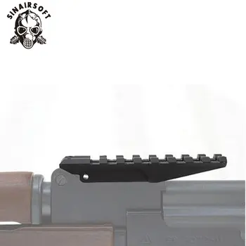 SINAIRSOFT Taktiskās Picatinny Aizmugures Weaver 20mm Rail Mount AK Sērijas Airsoft Elektriskā Lielgabals AEG AK 47 Redzes Dzelzceļa Medību darbības Joma