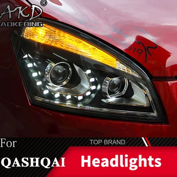 Galvas Lampas Auto Nissan Qashqai 2007. - 2016.gadam Priekšējie Miglas Lukturi Dienas Gaitas Lukturi dienas gaitas lukturi H7 LED, Bi Ksenona Spuldzes Auto Piederumi