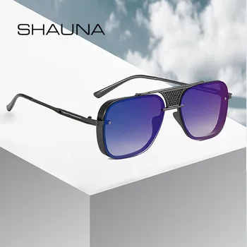 SHAUNA Vintage Laukumā Saulesbrilles Zīmola Dizainere Dubultā Tilti Modes Tendences, Saules Brilles